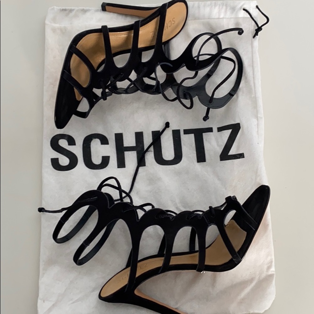 SCHUTZ- Laurine lace-up leather sandals